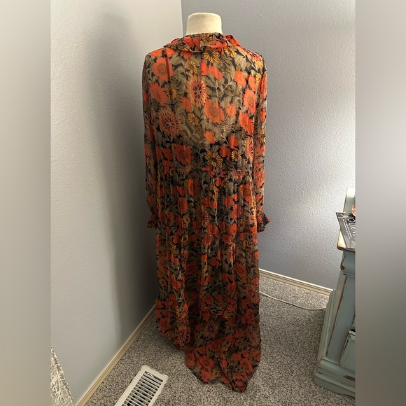 Anthropologie Marais Printed Chiffon Maxi Dress - Picture 6 of 8